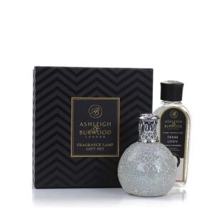 Zestaw mała lampa katalityczna The Pearl + wkład Fresh Linen 250ml - Ashleigh & Burwood