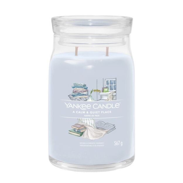 A Calm & Quiet Place - Yankee Candle Signature - duża świeca zapachowa z dwoma knotami
