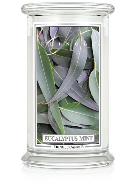 Eucalyptus Mint - Kringle Candle - duża świeca z dwoma knotami (624g)