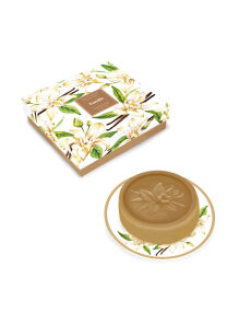 Zestaw prezentowy Wanilia (Vanille) - mydło 100 g w mydelniczce | Esprit Provence