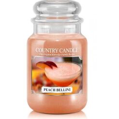 Peach Bellini - Country Candle - duża świeca zapachowa z dwoma knotami (652g)