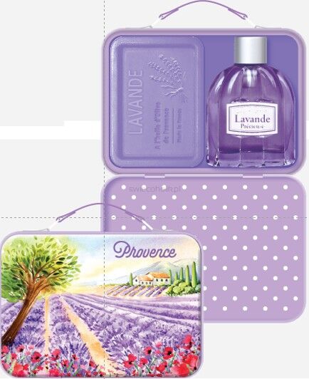 Zestaw prezentowy lawenda (Provence) mydło 60 g + woda toaletowa 20 ml Esprit Provence