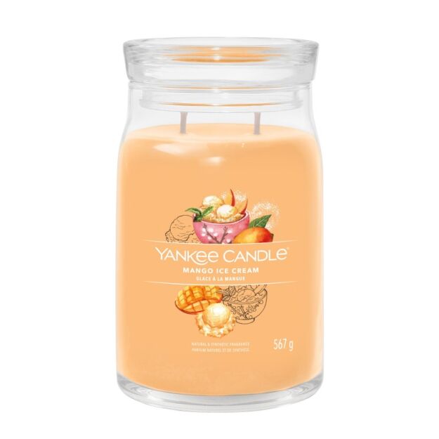Mango Ice Cream - Yankee Candle Signature - duża świeca z dwoma knotami 