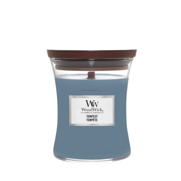 Tempest - Woodwick - średnia świeca z drewnianym knotem 