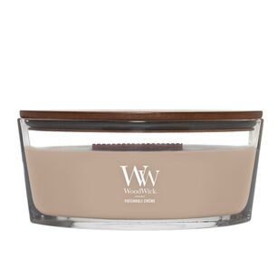 Patchouli Creme - Woodwick - elipsa świeca zapachowa z drewnianym knotem - nowość 2025