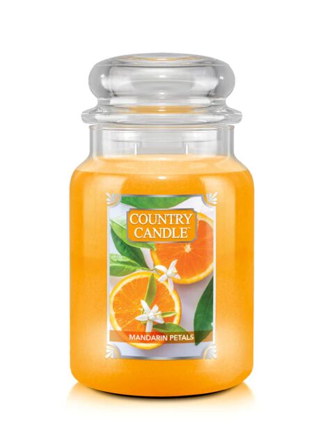Mandarin Petals - Country Candle - duża świeca zapachowa z dwoma knotami (737g)
