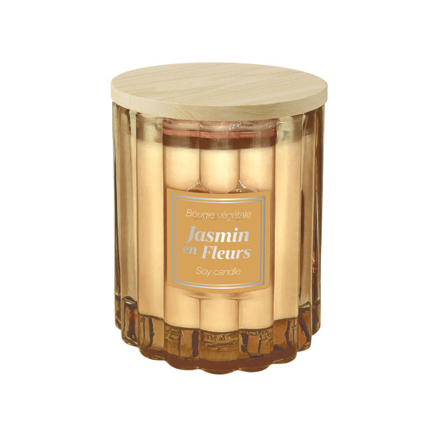 Esprit Provence - Jasmin en Fleurs - świeca zapachowa 190 g z drewnianą pokrywką
