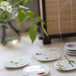 Yume No Yume - kwiat wiśni - Nippon Kodo - porcelanowa podstawka na kadzidło - 2