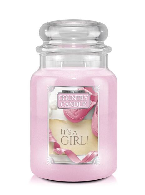 It's a Girl Country Candle - duża świeca - 2 knoty