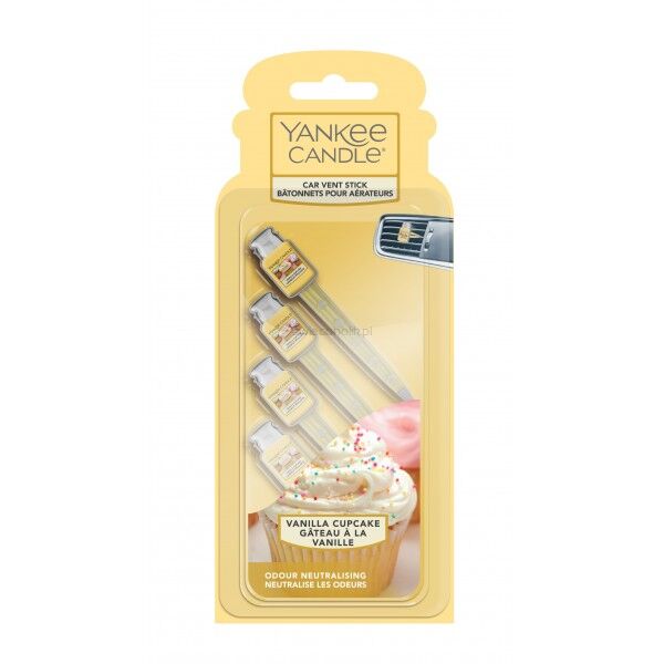 Vanilla Cupcake Yankee Candle- car jar vent stick zapach samochodowy