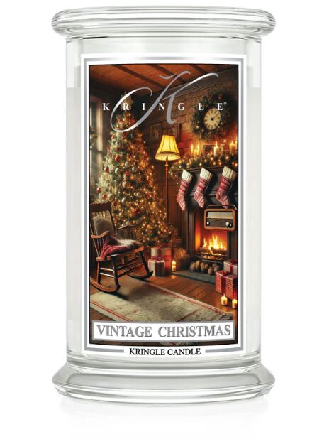 Vintage Christmas - Kringle Candle - duża świeca z dwoma knotami (624g)