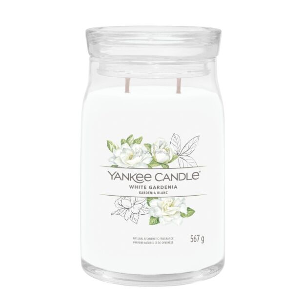 White Gardenia - Yankee Candle Signature - duża świeca z dwoma knotami