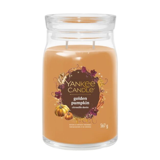 Golden Pumpkin - Yankee Candle Signature - duża świeca zapachowa z dwoma knotami