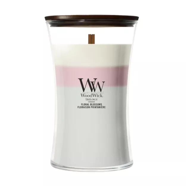 WoodWick Floral Blossoms - duża świeca zapachowa Trilogy 610g