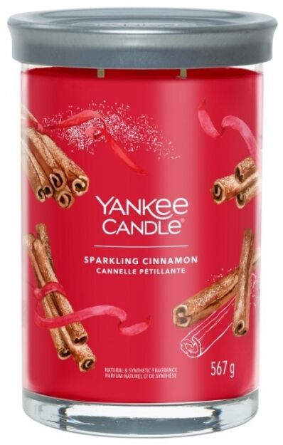 Sparkling Cinnamon - Yankee Candle Signature - świeca tumbler z dwoma knotami