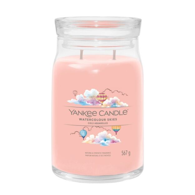 Watercolour Skies - Yankee Candle Signature - duża świeca zapachowa z dwoma knotami 