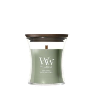 WoodWick Verdant Fig - mała świeca zapachowa z drewnianym knotem 85g