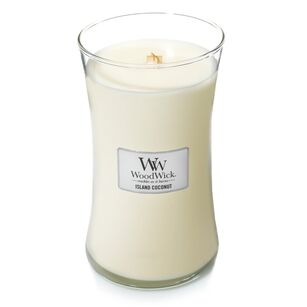 Island Coconut - duża świeca WoodWick 