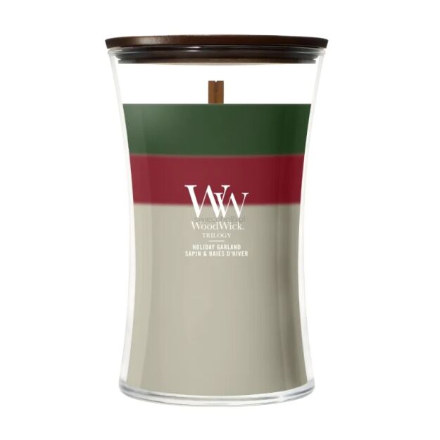 Millefiori Milano Holiday Garland – WoodWick Trilogy duża świeca 610 g