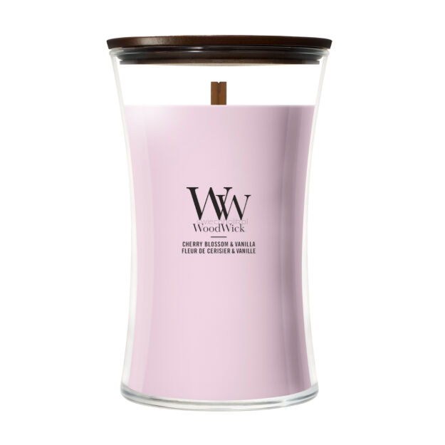 WoodWick Cherry Blossom & Vanilla duża świeca zapachowa 610 g