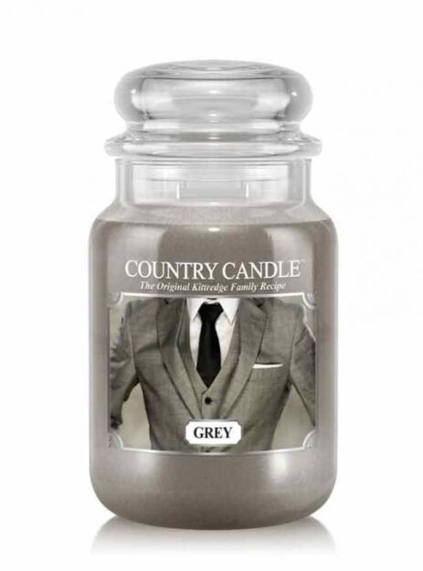 Grey Country Candle - Duży słoik (652g) 2 knoty