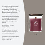 WoodWick Dark Cherry średnia świeca zapachowa 275g - 3