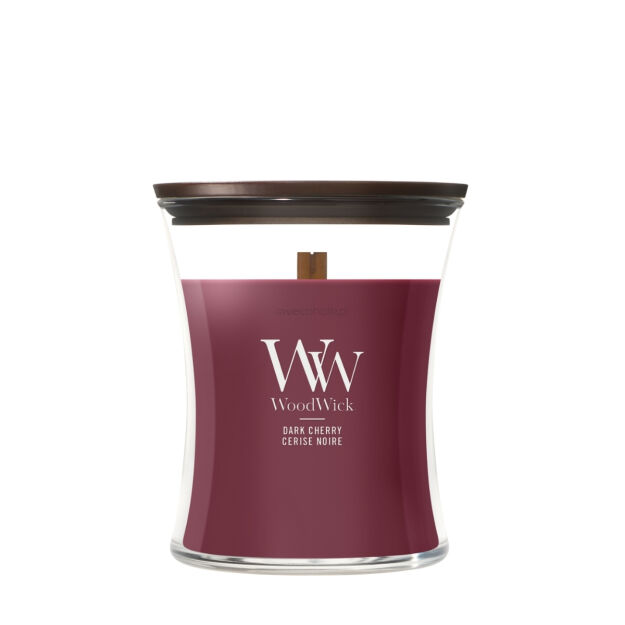 WoodWick Dark Cherry średnia świeca zapachowa 275g