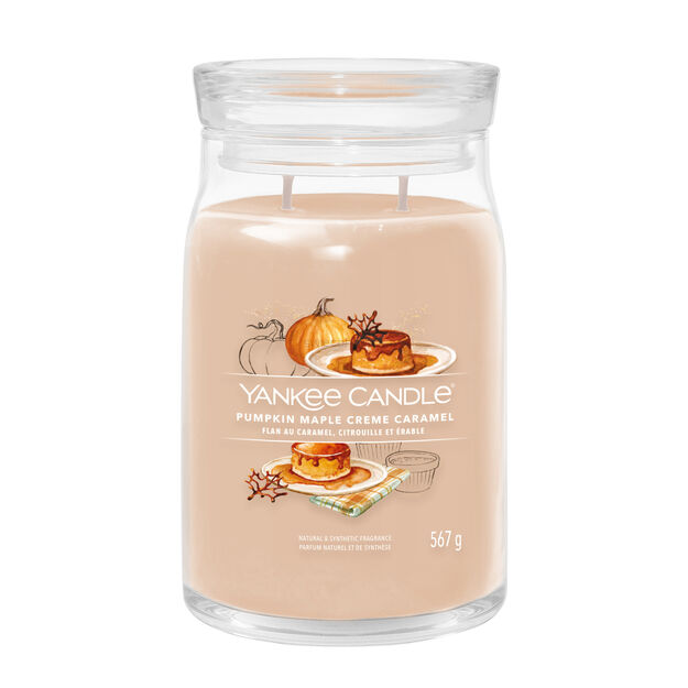 Pumpkin Maple Creme Caramel - Yankee Candle Signature - duża świeca z dwoma knotami