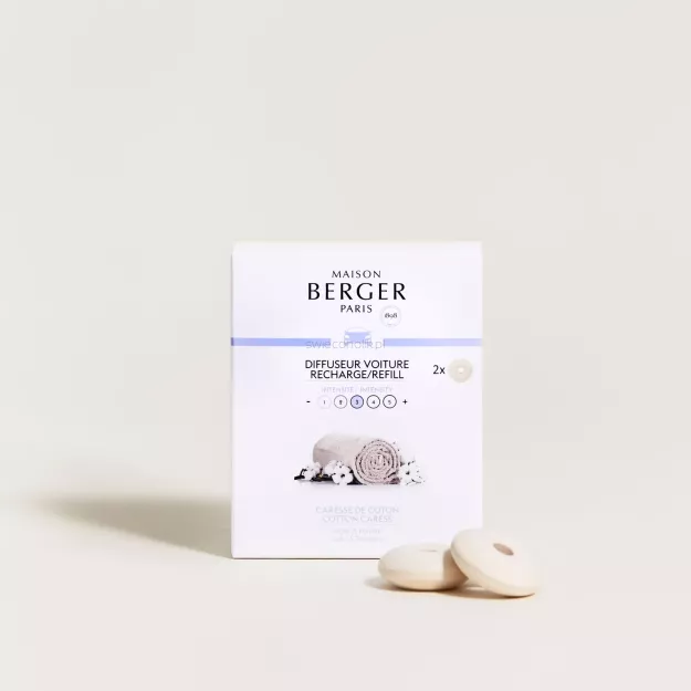Maison Berger Cotton Caress - wkład zapachowy do dyfuzora samochodowego 2 szt.
