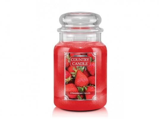 Strawberry Fields Country Candle - Duży słoik (652g) 2 knoty