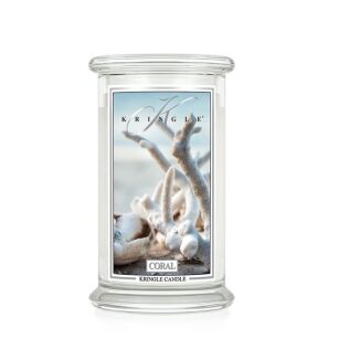 Coral - Kringle Candle - duża świeca z dwoma knotami (624g)