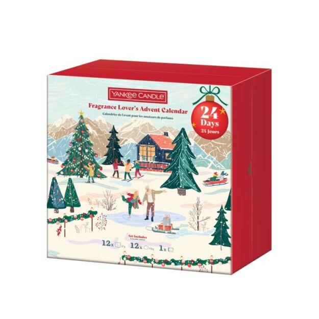 Kalendarz adwentowy Apres Ski - Yankee Candle - książka -12 szt. votive + 12 szt. tealight + świecznik