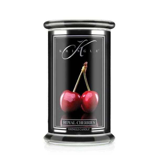 Kringle Candle Royal Cherries Reserve – duża świeca zapachowa 623 g 2 knoty