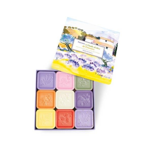 Esprit Provence - zestaw 9 mydeł prowansalskich z oliwą z oliwek AOP, 9 x 25 g