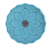 Żeliwna podstawka na kadzidełka Iwachu Lotos jasnoniebieska - 2