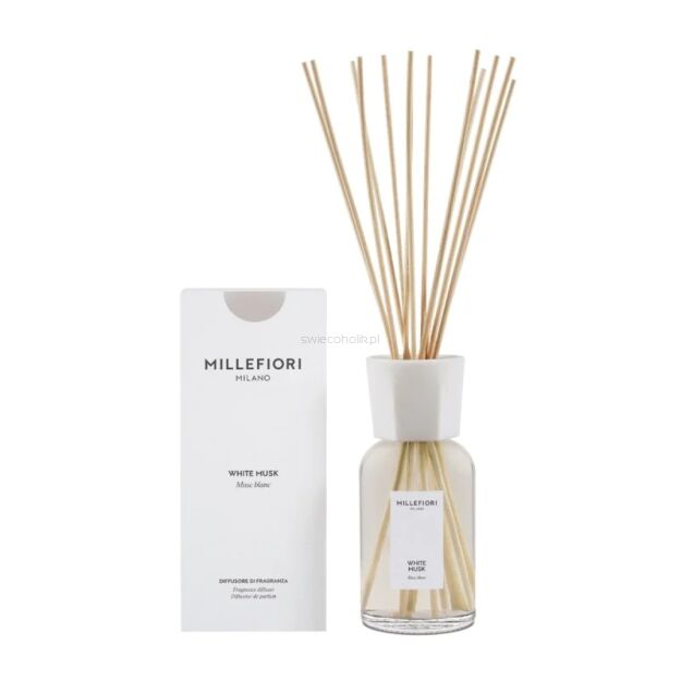 Millefiori Milano White Musk - dyfuzor zapachowy z patyczkami 500 ml