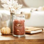 Pumpkin Cinnamon Swirl - Yankee Candle Signature - duża świeca z dwoma knotami  - 3
