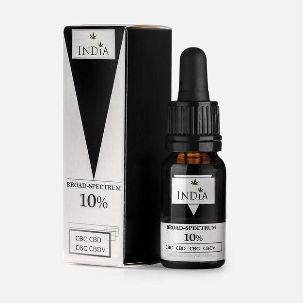 Broad Spectrum 10% - India Cosmetics - olej konopny 10ml