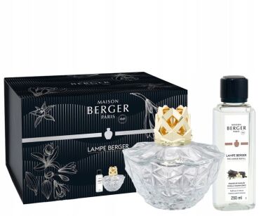Zestaw prezentowy - Maison Berger - lampa katalityczna Kali Transparent + esencja Vanilla Magnificence 250 ml