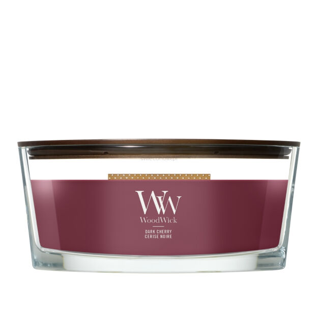 WoodWick Dark Cherry świeca zapachowa elipsa