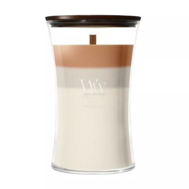 WoodWick Café Macchiato - duża świeca zapachowa Trilogy 610g
