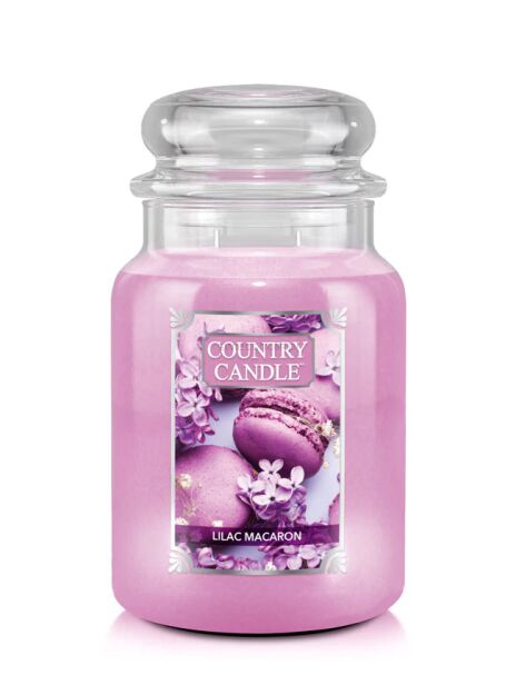 Lilac Macaron - Country Candle - duża świeca zapachowa z dwoma knotami (737g)