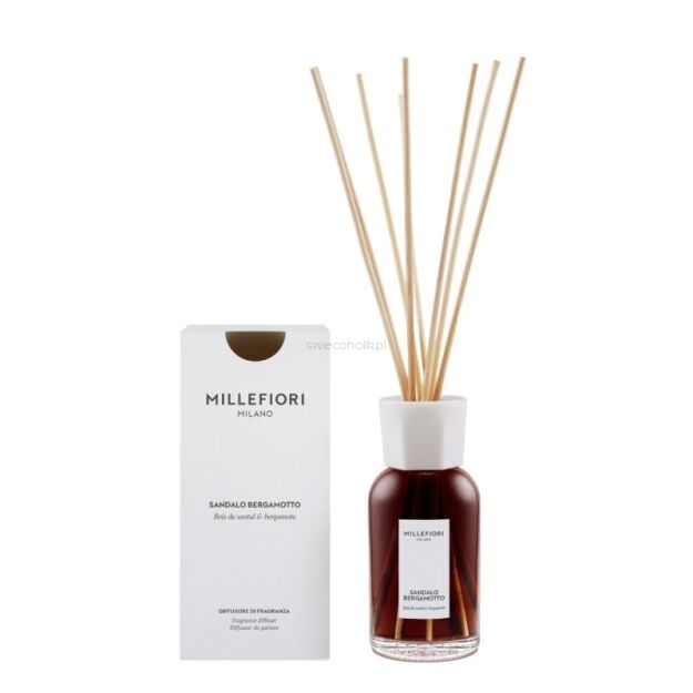 Millefiori Milano Sandalo Bergamotto – dyfuzor zapachowy z patyczkami 250 ml