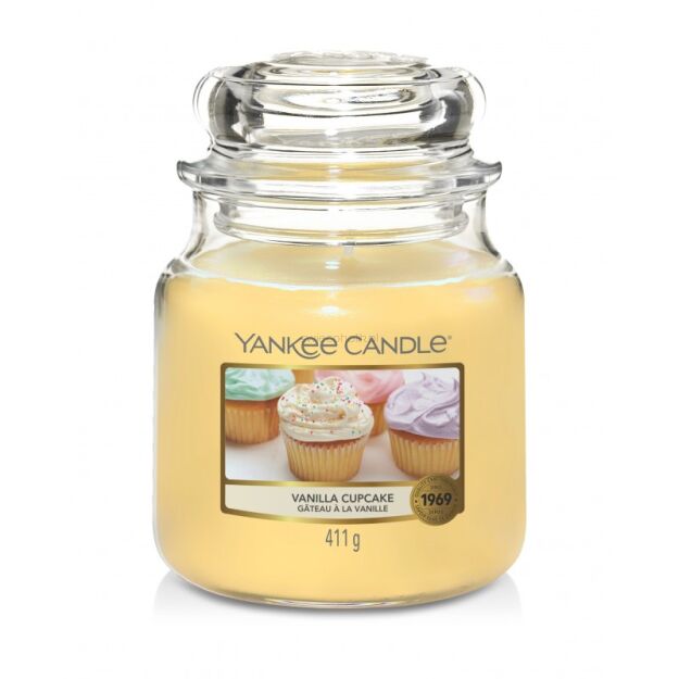 Vanilla Cupcake Yankee Candle - średnia świeca zapachowa