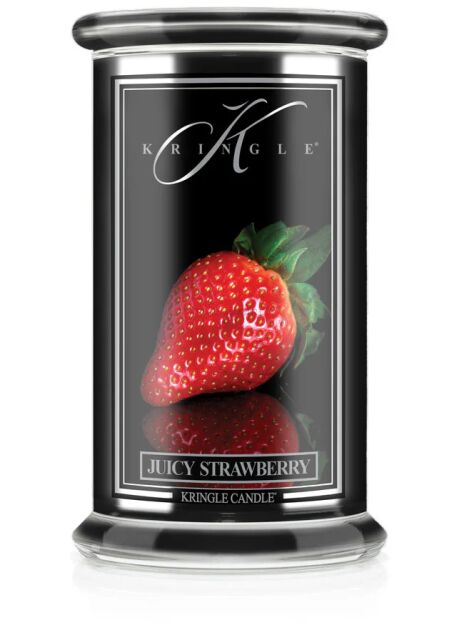 Juicy Strawberry - Kringle Candle - duża świeca z dwoma knotami (624g) - seria Reserve