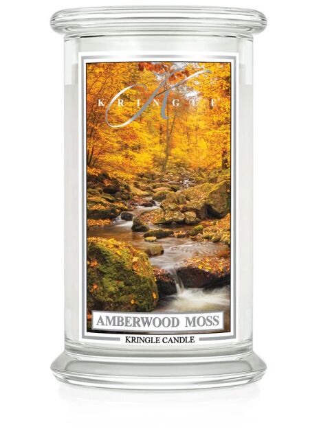 Amberwood Moss - Kringle Candle - duża świeca z dwoma knotami (624g)