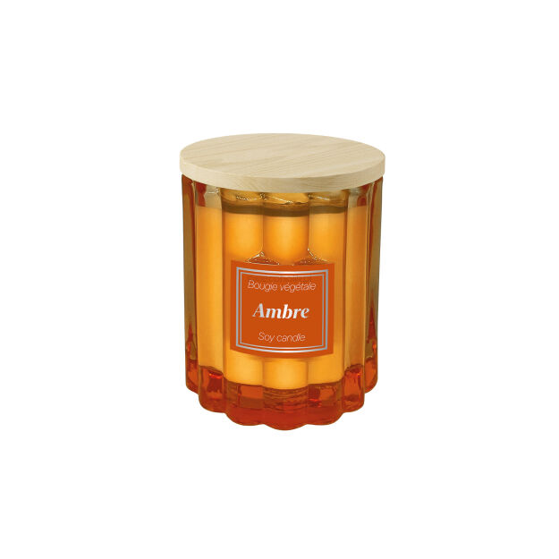 Esprit Provence - Ambre - świeca zapachowa 100 g z drewnianą pokrywką