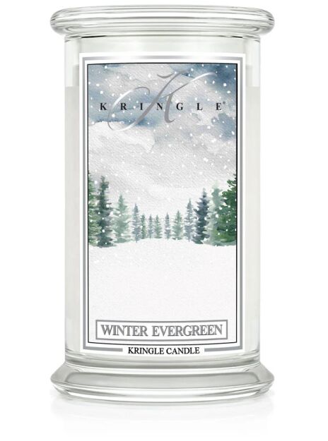 Winter Evergreen - Kringle Candle - duża świeca z dwoma knotami (624g)