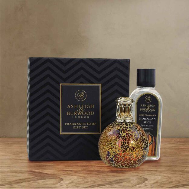 Zestaw mała lampa katalityczna Golden Sunset + wkład  Moroccan Spice 250ml - Ashleigh & Burwood