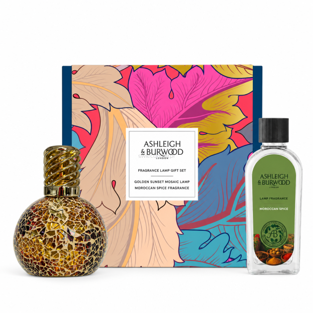 Ashleigh & Burwood Golden Sunset & Moroccan Spice - zestaw prezentowy z lampą katalityczną